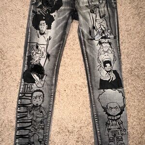 The Boondocks Skinny Stretch Jeans Anime  Men’s Sz 34/33 - Light Gray